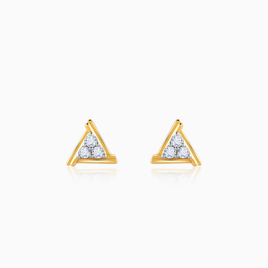 Gold Trio Lab Grown Diamond Earrings