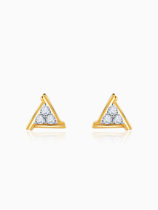 Gold Trio Lab Grown Diamond Earrings
