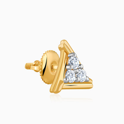 Gold Trio Lab Grown Diamond Earrings