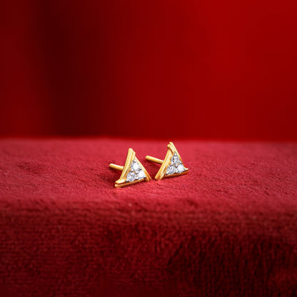 Gold Trio Lab Grown Diamond Earrings