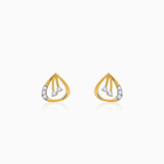Gold Plucky Lab Grown Diamond Earrings