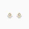 Gold Triad Lab Grown Diamond Stud Earrings