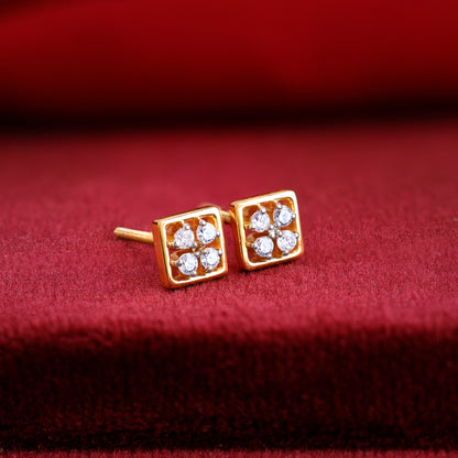 Gold Square Lab Grown Diamond Studs