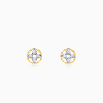 Gold Cute Lab Grown Diamond Stud Earrings