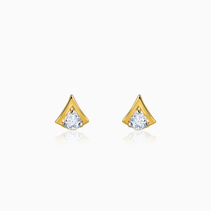 Gold Vow Point Lab Grown Diamond Earrings
