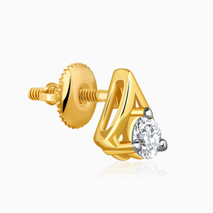 Gold Vow Point Lab Grown Diamond Earrings