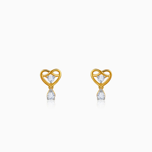 Gold Love Shine Lab Grown Diamond Studs