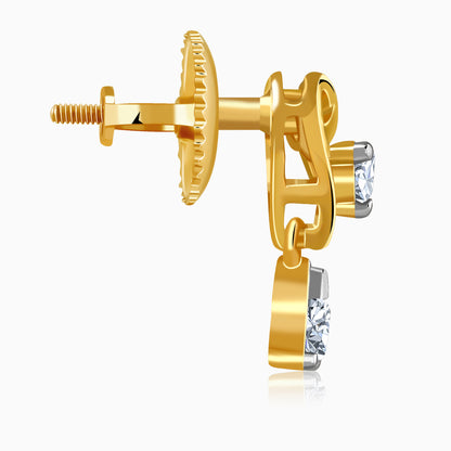 Gold Love Shine Lab Grown Diamond Studs