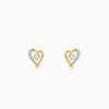 Gold Amora Crown Lab Grown Diamond Earrings