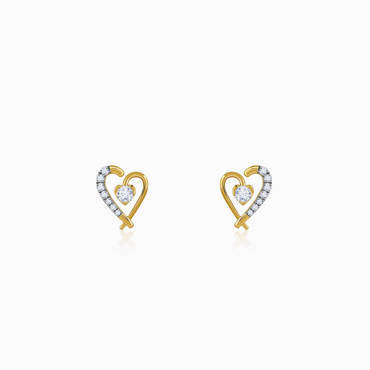Gold Amora Crown Lab Grown Diamond Earrings
