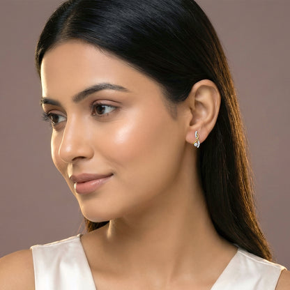 Gold Rising Style Lab Grown Diamond Earrings