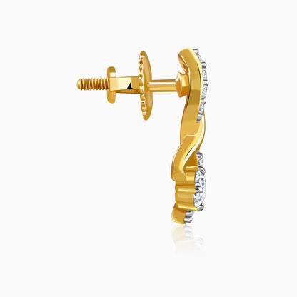 Gold Rising Style Lab Grown Diamond Earrings