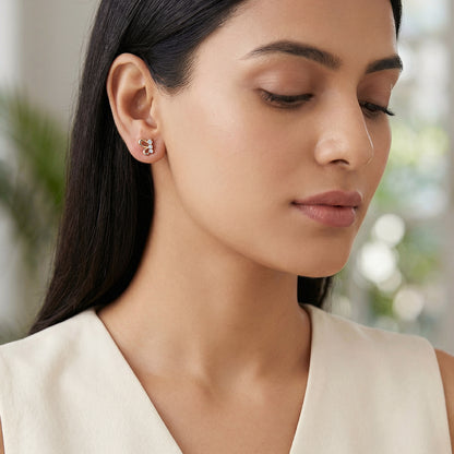 Gold Butterfly Poise Lab Grown Diamond Earrings