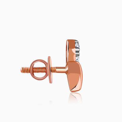 Rose Gold Rosy Flutter Lab Grown Diamond Earrings