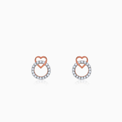 Rose Gold Love Orbit Lab Grown Diamond Earrings