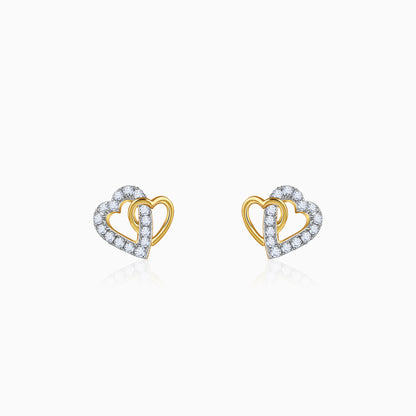Gold Magical Love Lab Grown Diamond Studs