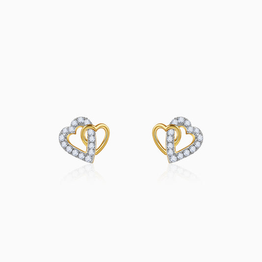Gold Magical Love Lab Grown Diamond Studs