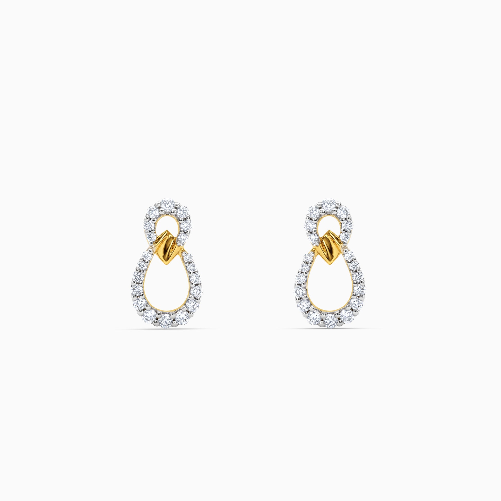 Gold Petite Orbit Lab Grown Diamond Earrings