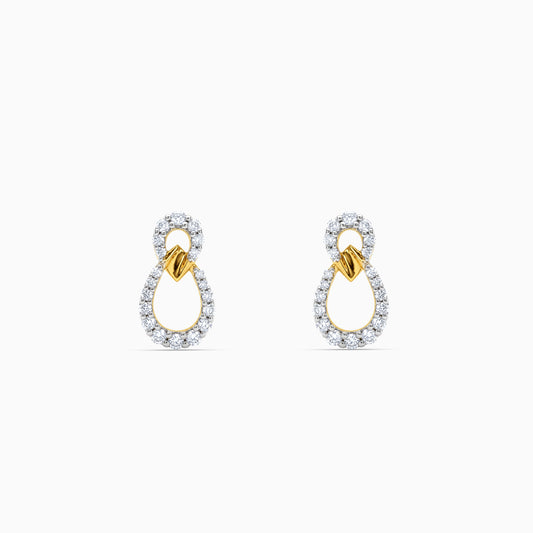 Gold Petite Orbit Lab Grown Diamond Earrings