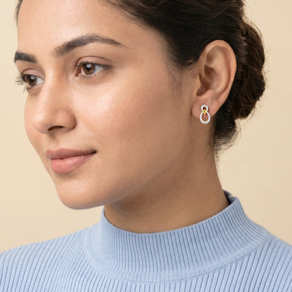 Gold Petite Orbit Lab Grown Diamond Earrings