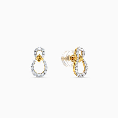 Gold Petite Orbit Lab Grown Diamond Earrings