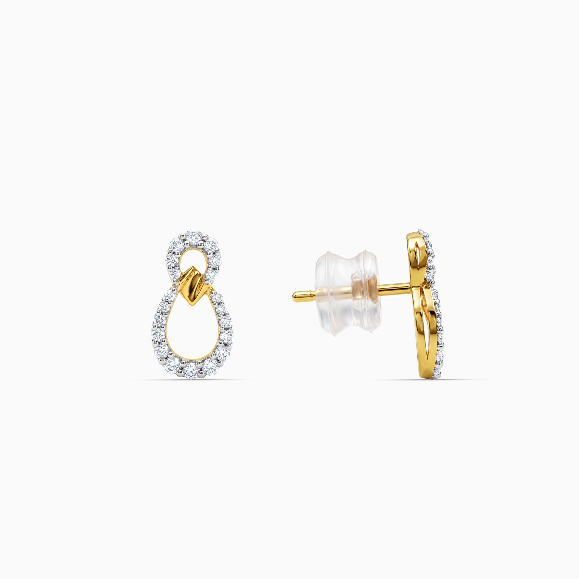 Gold Petite Orbit Lab Grown Diamond Earrings