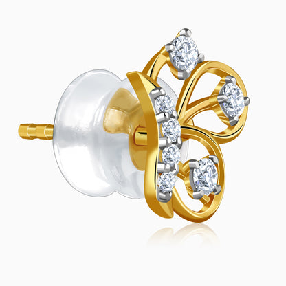 Gold Refined Flight Lab Grown Diamond Earrings