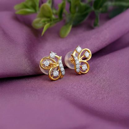 Gold Refined Flight Lab Grown Diamond Earrings