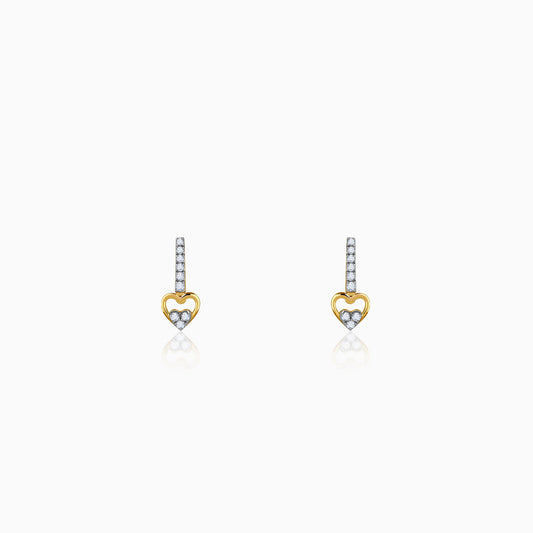 Gold Cupid’s Pick Lab Grown Diamond Earrings