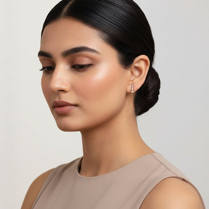 Gold Cupid’s Pick Lab Grown Diamond Earrings