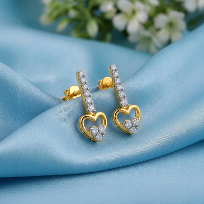 Gold Cupid’s Pick Lab Grown Diamond Earrings
