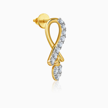 Gold Tied in Love Lab Grown Diamond Earrings