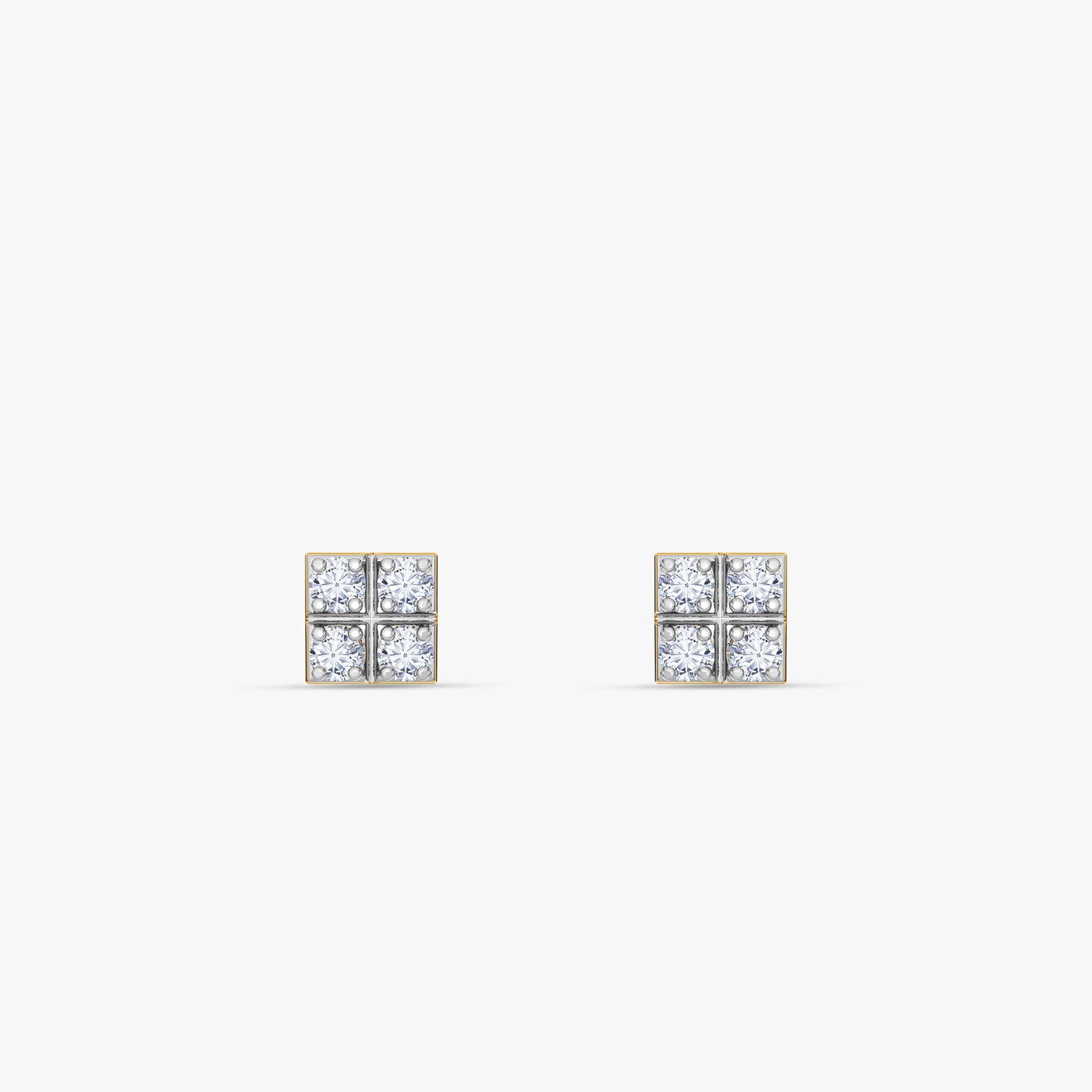 Gold Mosaic Glow Lab Grown Diamond Earrings