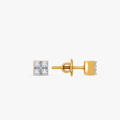 Gold Mosaic Glow Lab Grown Diamond Earrings