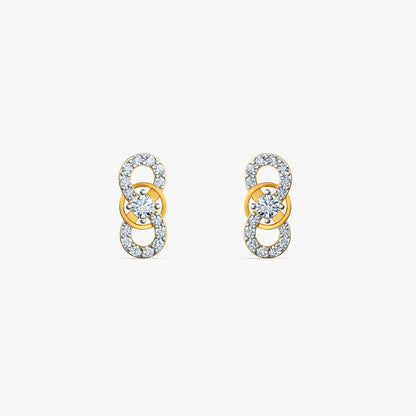 Gold Entwine Poise Lab Grown Diamond Earrings