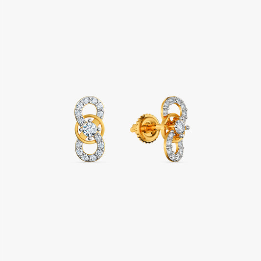 Gold Entwine Poise Lab Grown Diamond Earrings
