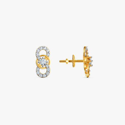 Gold Entwine Poise Lab Grown Diamond Earrings