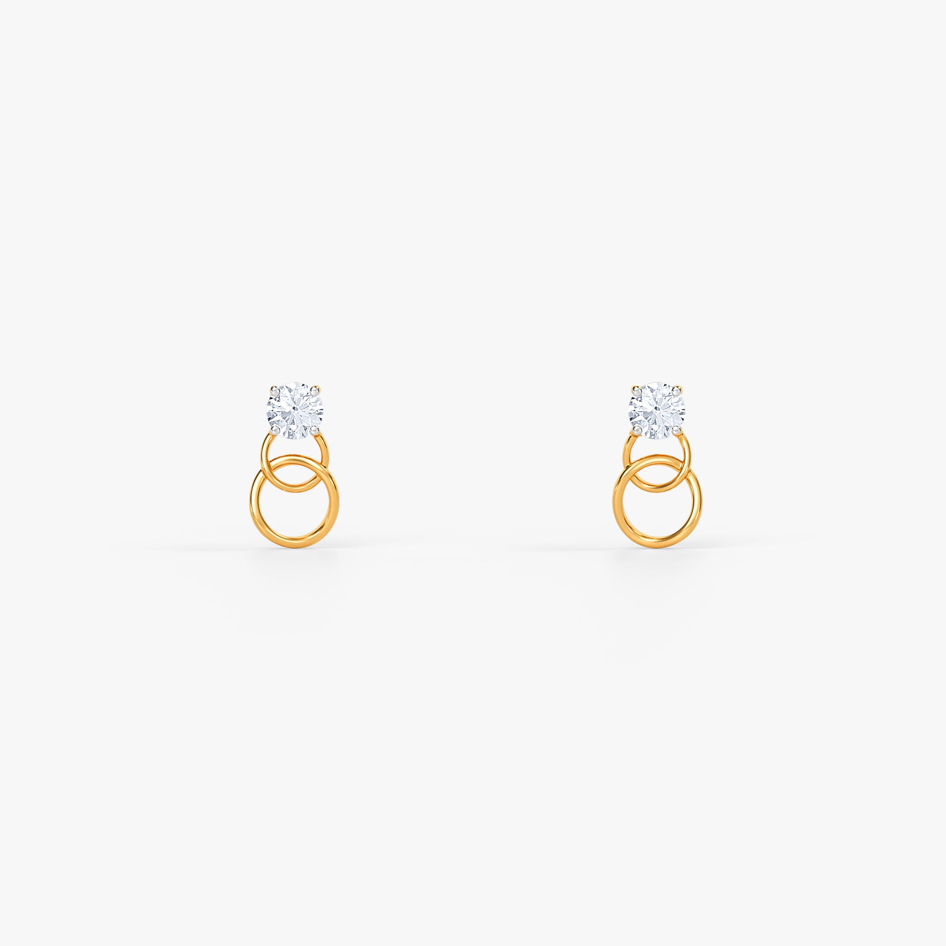 Gold Celeste Hoops Lab Grown Diamond Earrings