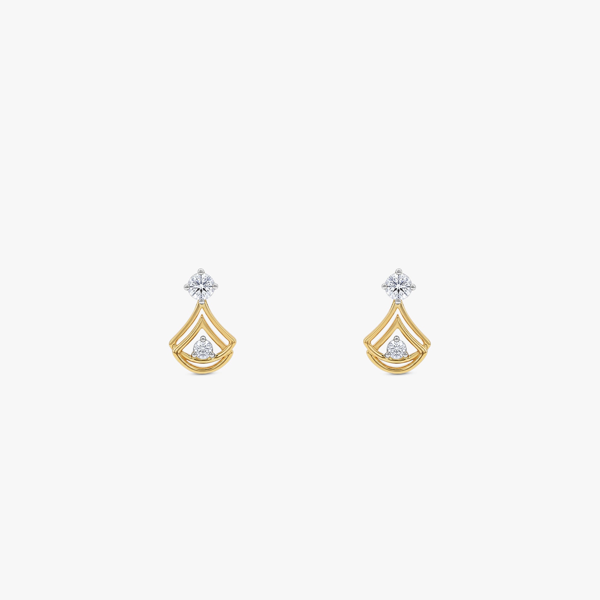 Gold Belle Arc Lab Grown Diamond Earrings