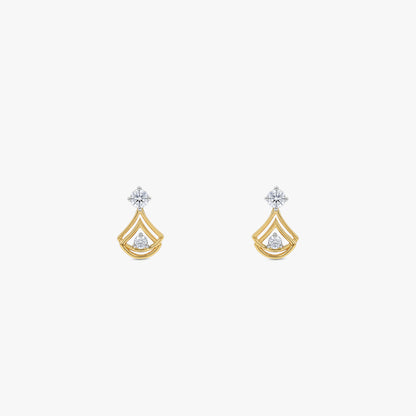 Gold Belle Arc Lab Grown Diamond Earrings