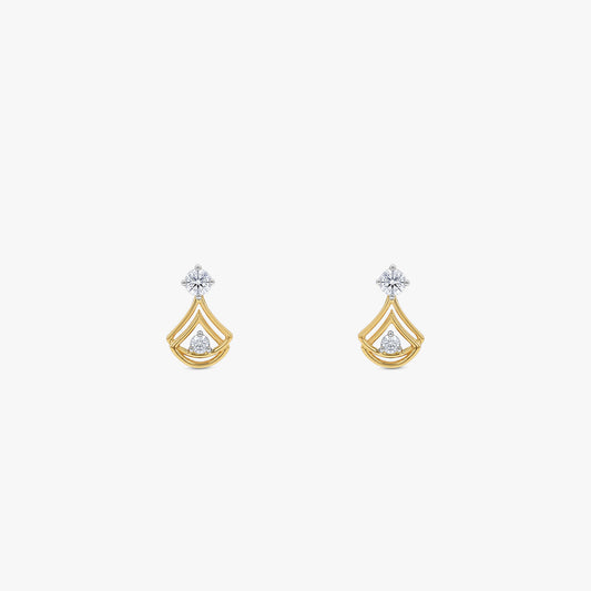 Gold Belle Arc Lab Grown Diamond Earrings