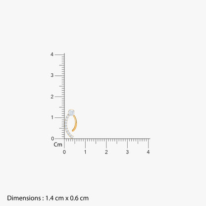 Gold Crescent Flow Lab Grown Diamond Earrings