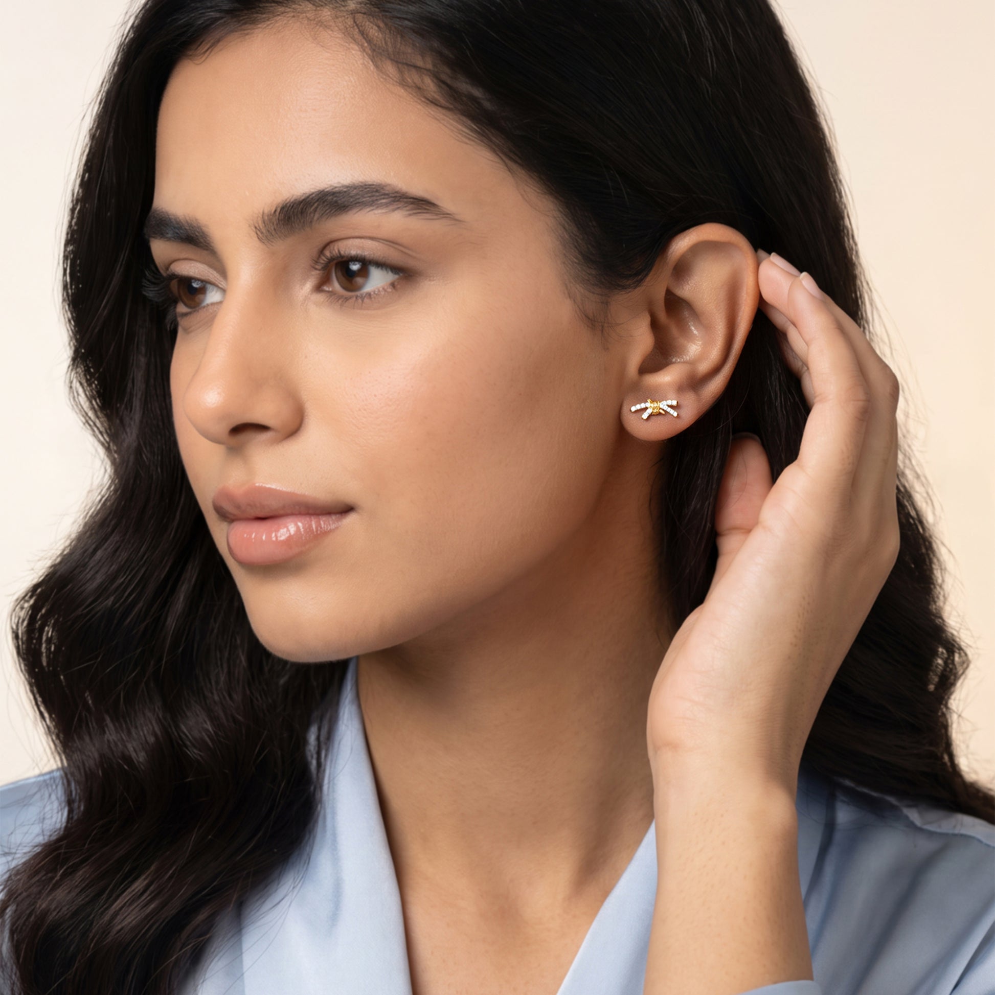 Gold Starburst Sonata Lab Grown Diamond Earrings