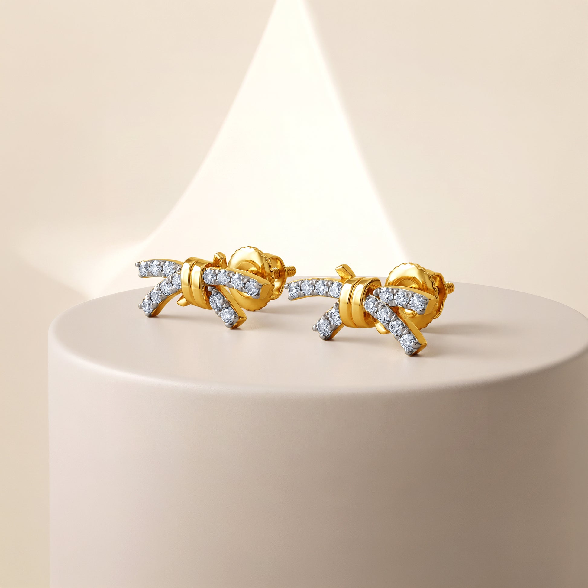 Gold Starburst Sonata Lab Grown Diamond Earrings