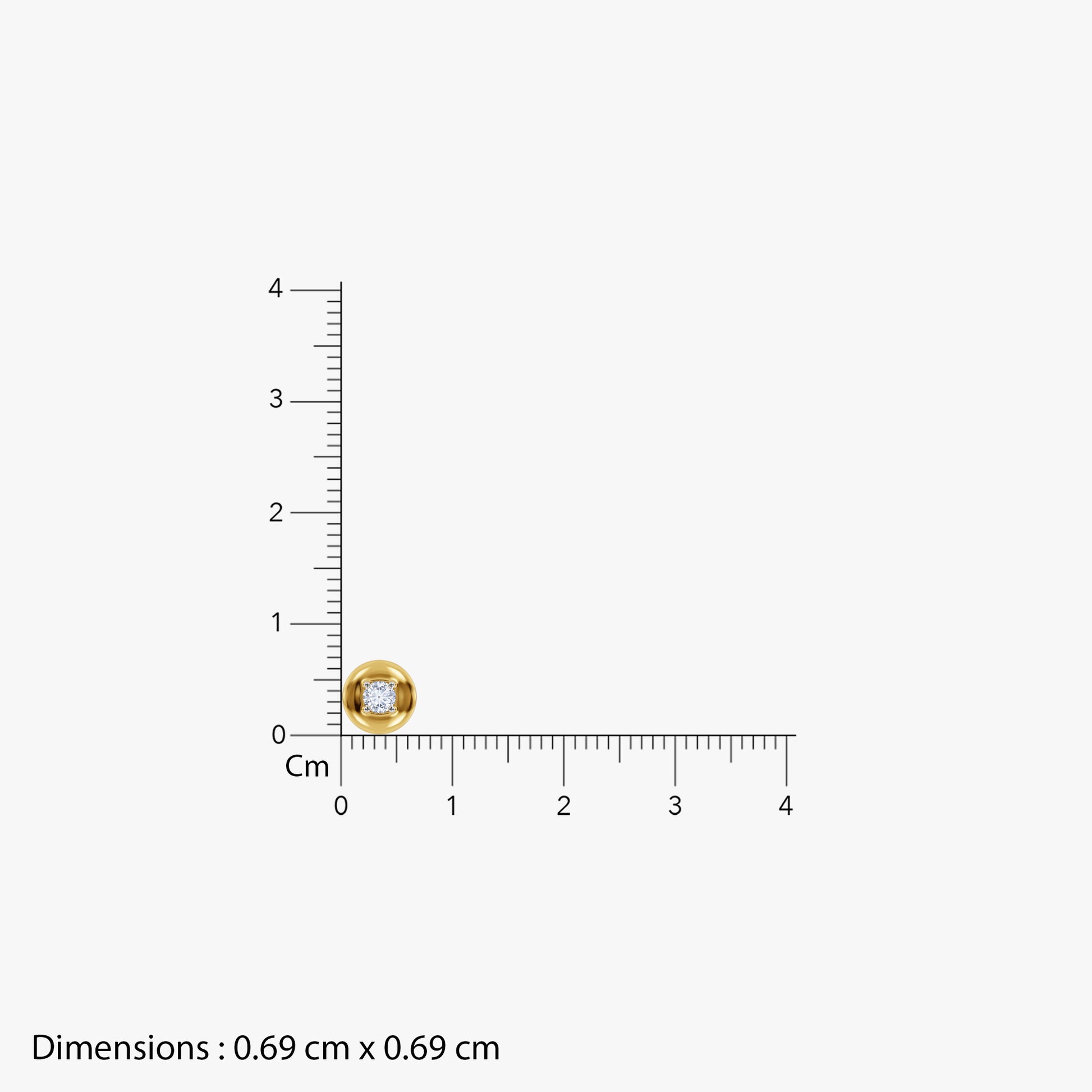Gold Soleil Dot Lab Grown Diamond Earrings