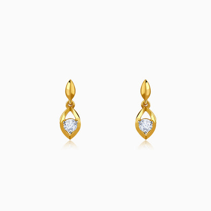 Gold Vintage Droplet Lab Grown Diamond Earrings