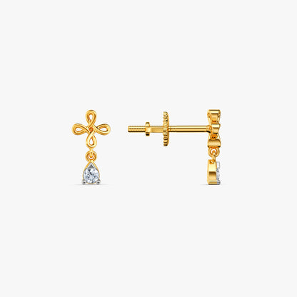 Gold Knot of Light Lab Grown Diamond Earrings