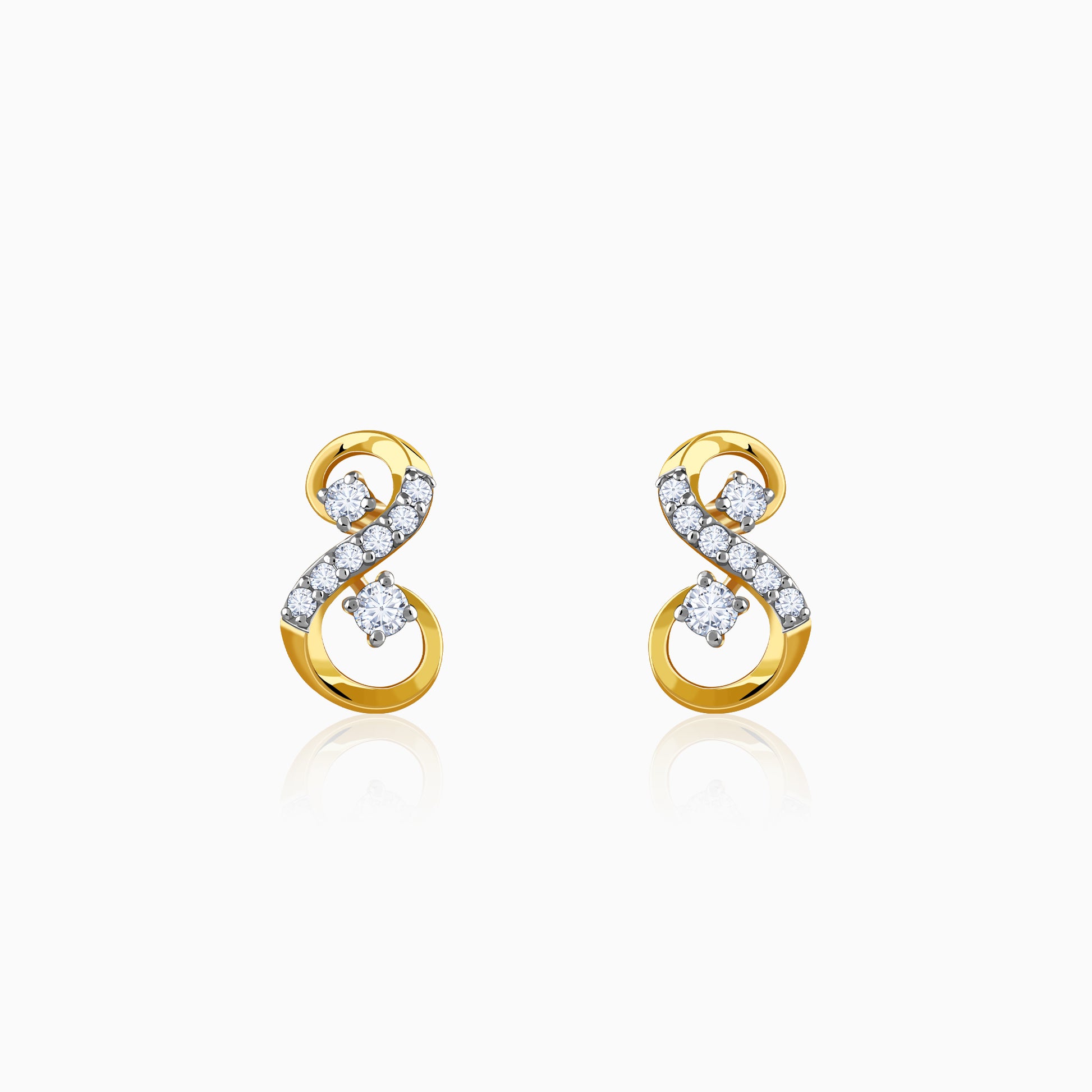 Gold Royal Shine Lab Grown Diamond Earrings
