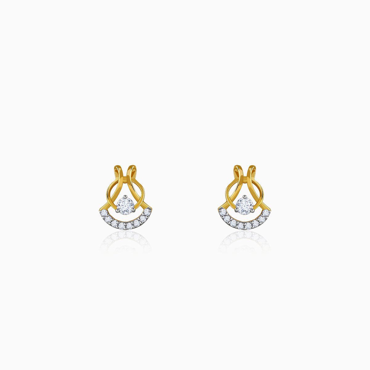 Gold Dancing Grace Lab Grown Diamond Earrings