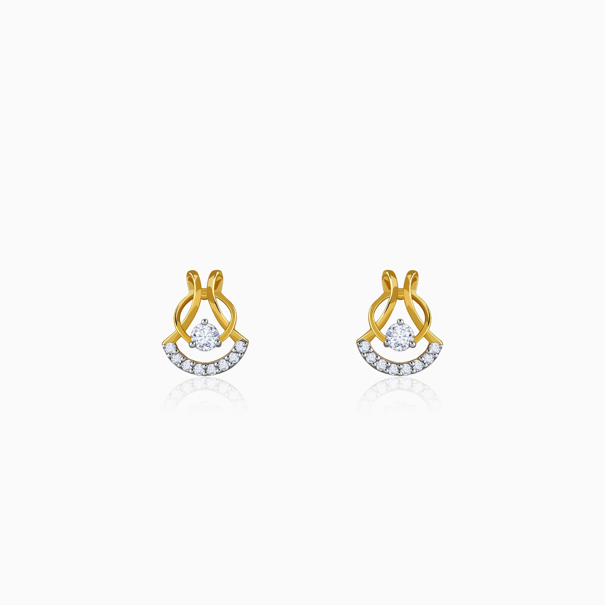 Gold Dancing Grace Lab Grown Diamond Earrings